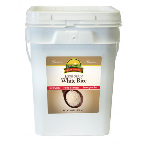 Augason Farms Rice - White 4 Gallon Pail